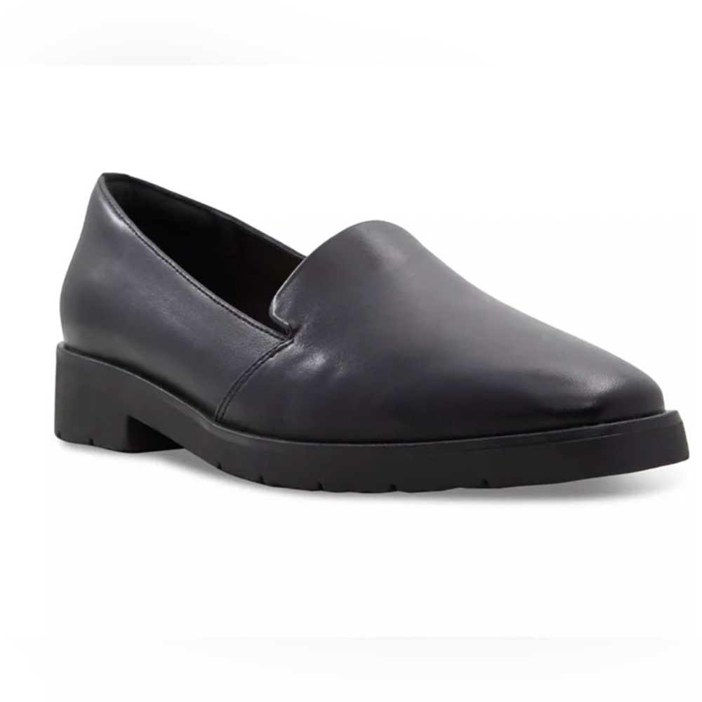 NEW ALDO Women's Slip on Black Genuine Leather Loafers Size 6 Flats Shoes - Picture 2 of 14